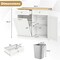Costway Wooden Kitchen Trash Cabinet Tilt Out Bin Holder w/ Drawer & Storage Shelf Black/White/Coffee/Gray